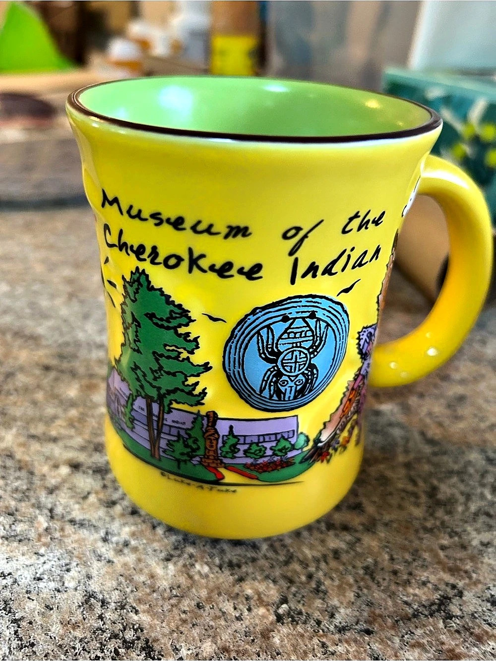 Cherokee Indian Souvenir Mug from the Museum of the Cherokee Indian.